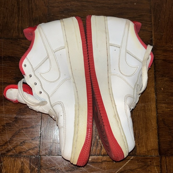 Nike Air Force 1's,  Red and White - Picture 7 of 9